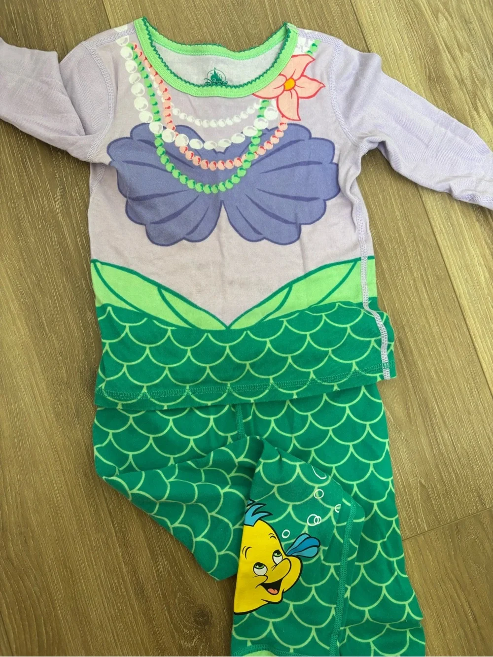 Disney Little Mermaid Pajama Set - Size 4